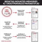 Besiktas Mounted Memories Authentication Process