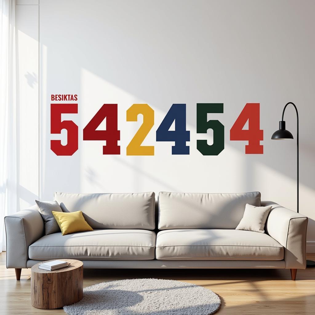 Besiktas Number Stickers Living Room Decor