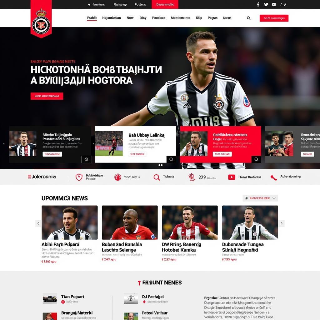 Besiktas JK Official Website Homepage