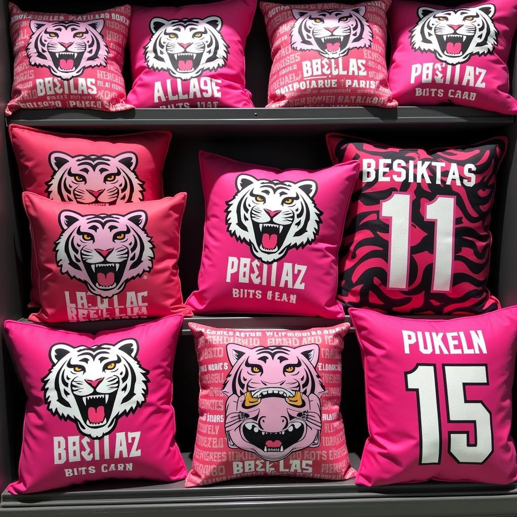 Besiktas Pink Tiger Pillow Collection