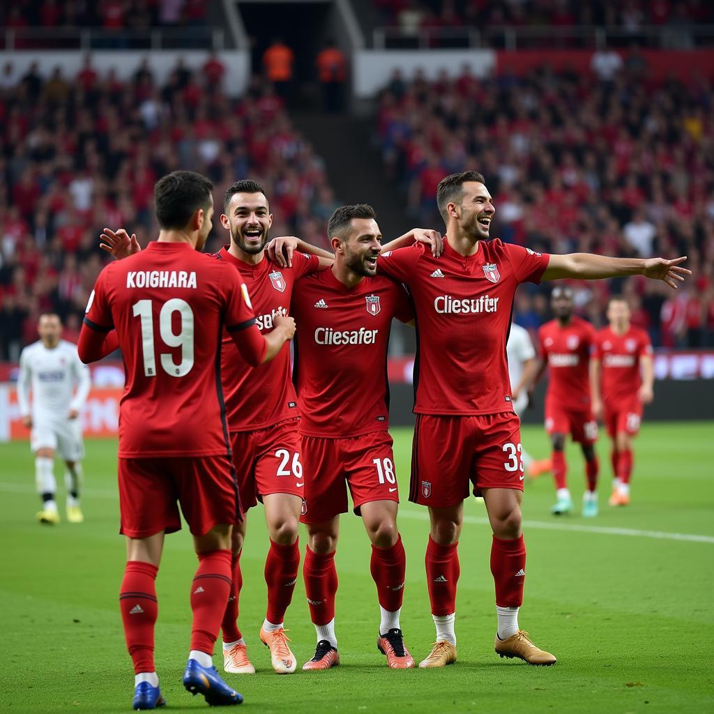 Beşiktaş Player Celebrating a Goal