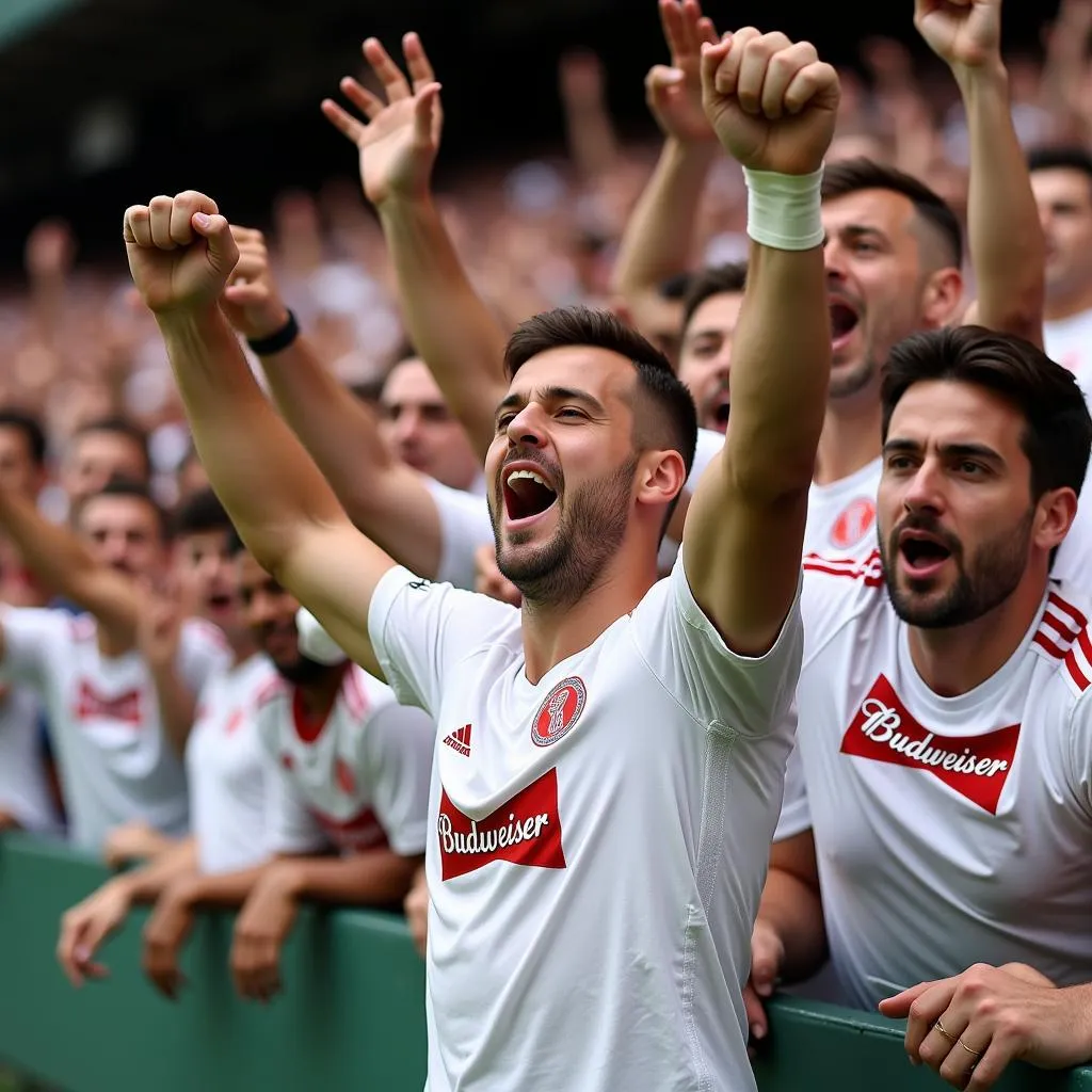 Beşiktaş Player Celebrating with Fans