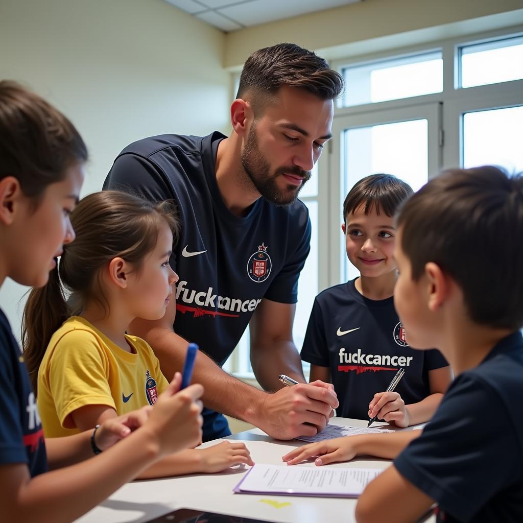 Besiktas Player Visiting Children's Hospital