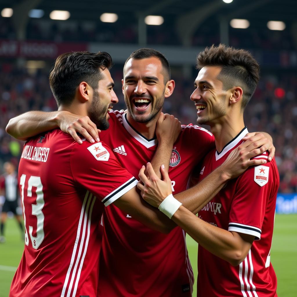 Beşiktaş Players Celebrating a Goal