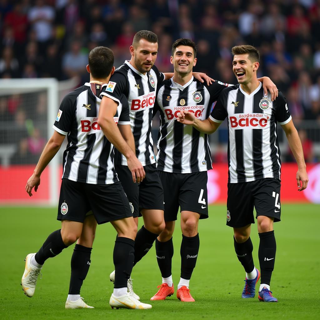 Beşiktaş Players Celebrating a Goal