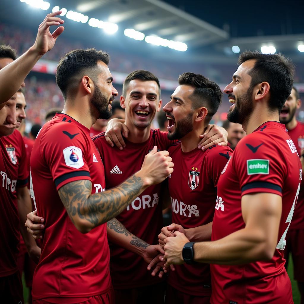 Beşiktaş Players Celebrating with Fans