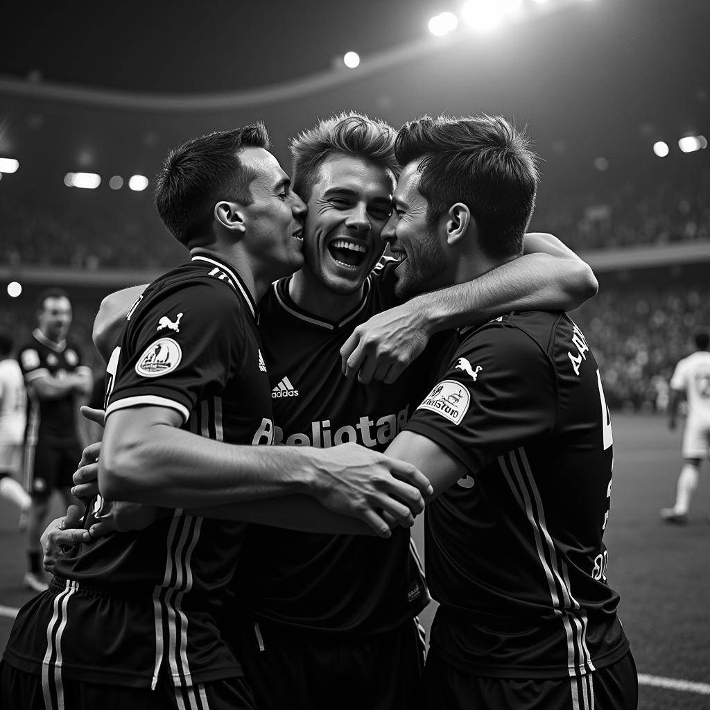 Besiktas players celebrating a goal