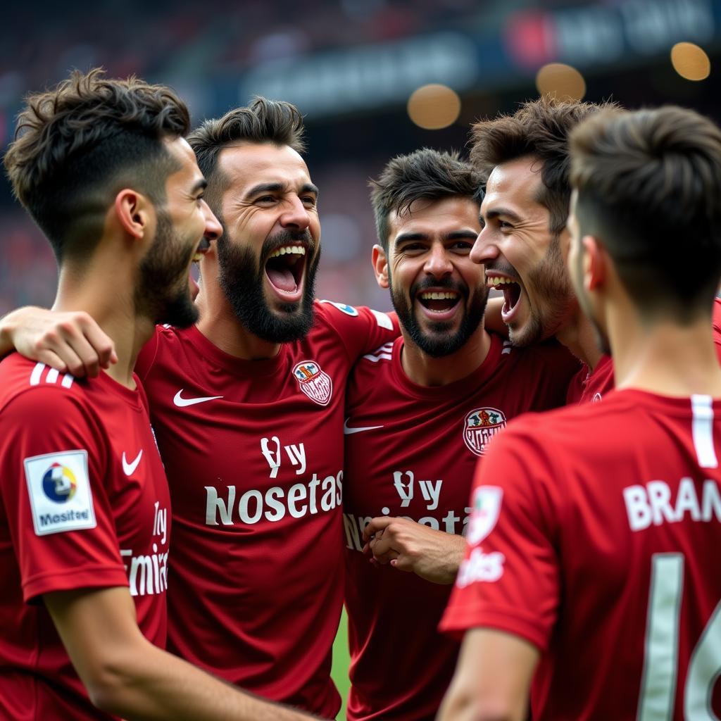 Besiktas Players Celebrating a Goal