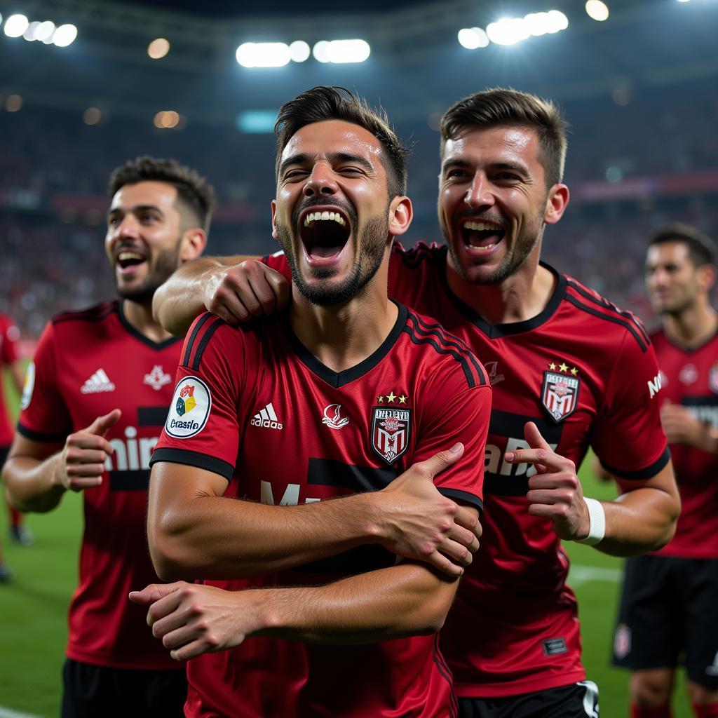 Beşiktaş Players Celebrating a Goal