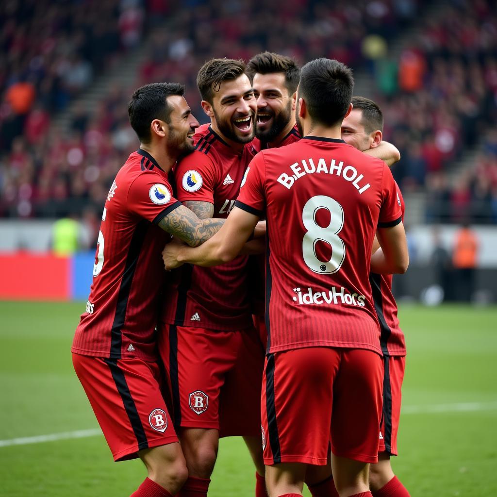 Besiktas Players Celebrating a Goal