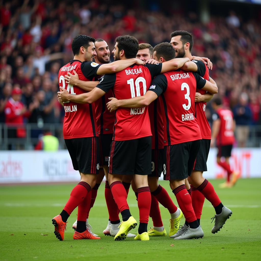 Besiktas Players Celebrating a Goal