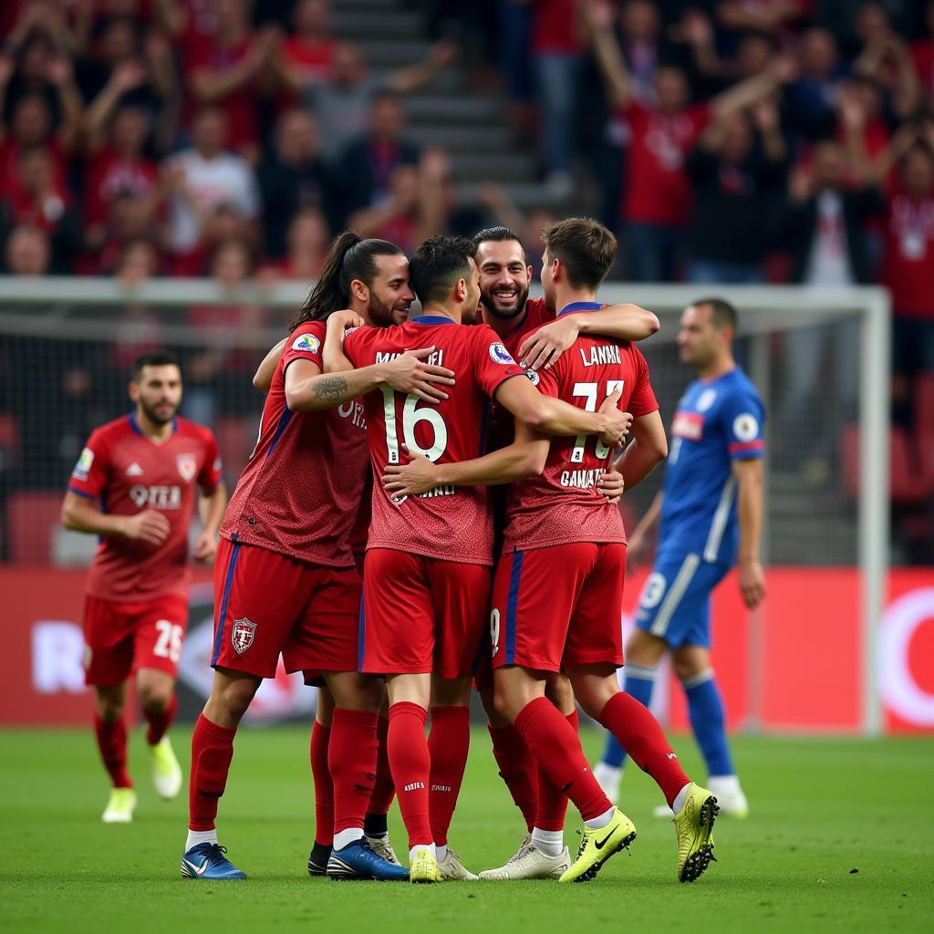 Beşiktaş Players Celebrating a Goal