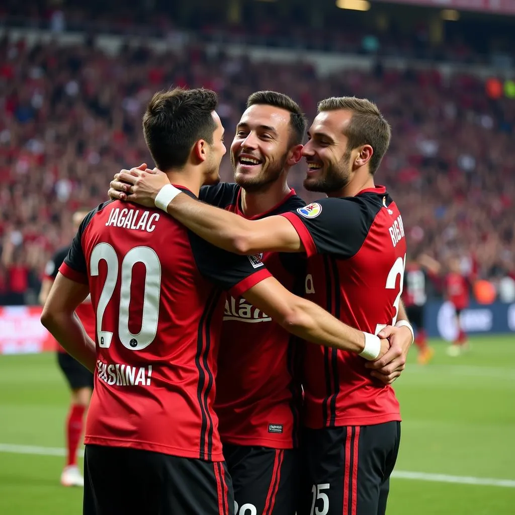 Beşiktaş Players Celebrating a Goal