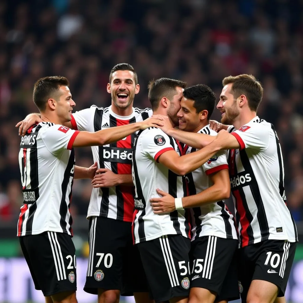 Beşiktaş Players Celebrating a Goal