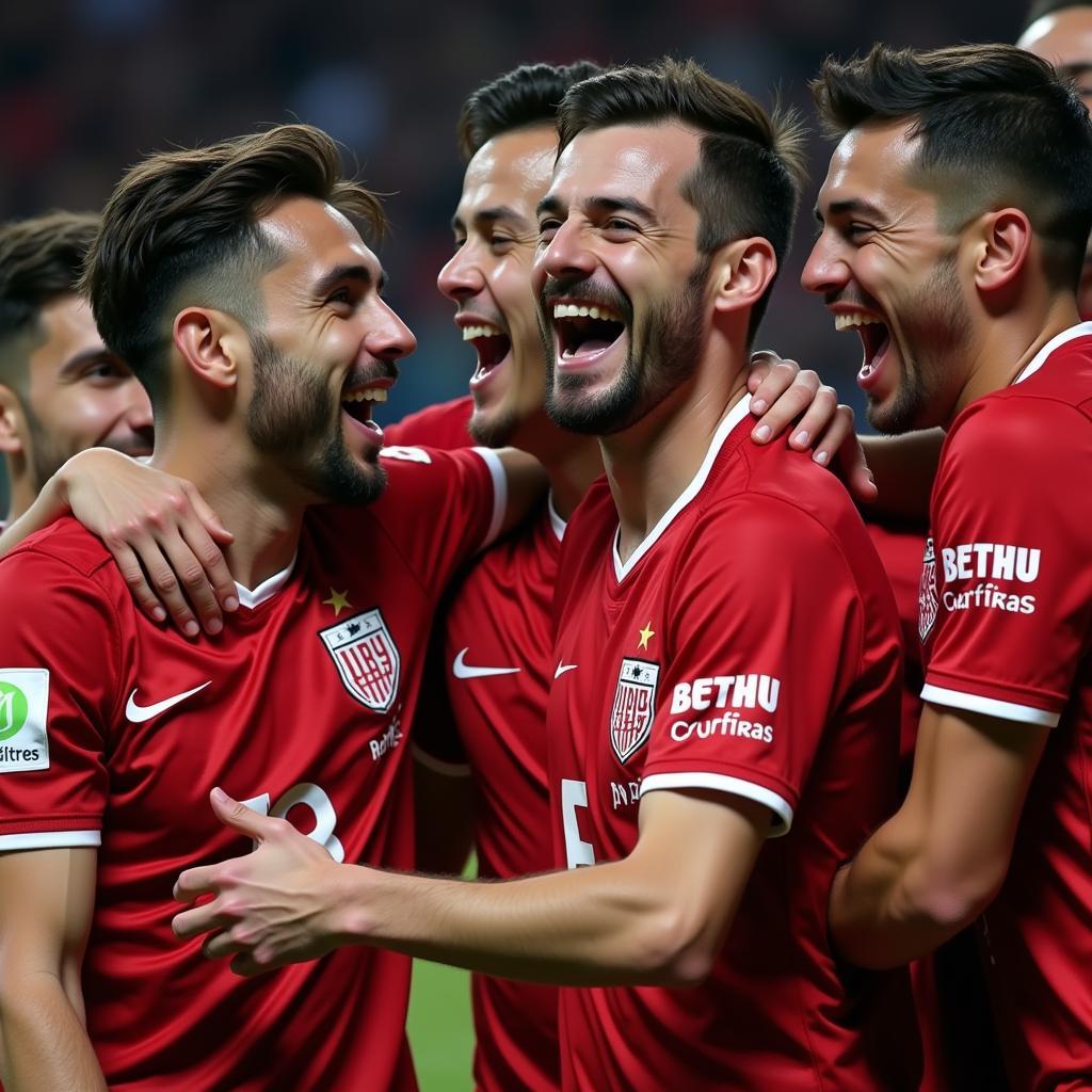 Beşiktaş Players Celebrating a Goal