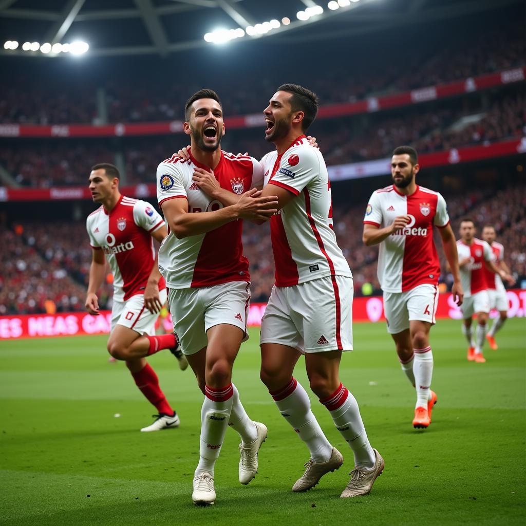 Beşiktaş Players Celebrating a Goal