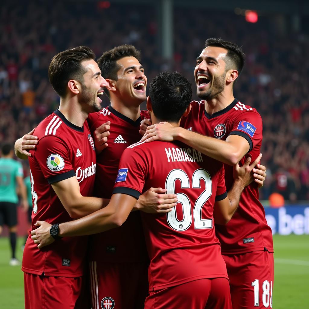 Beşiktaş Players Celebrating a Goal