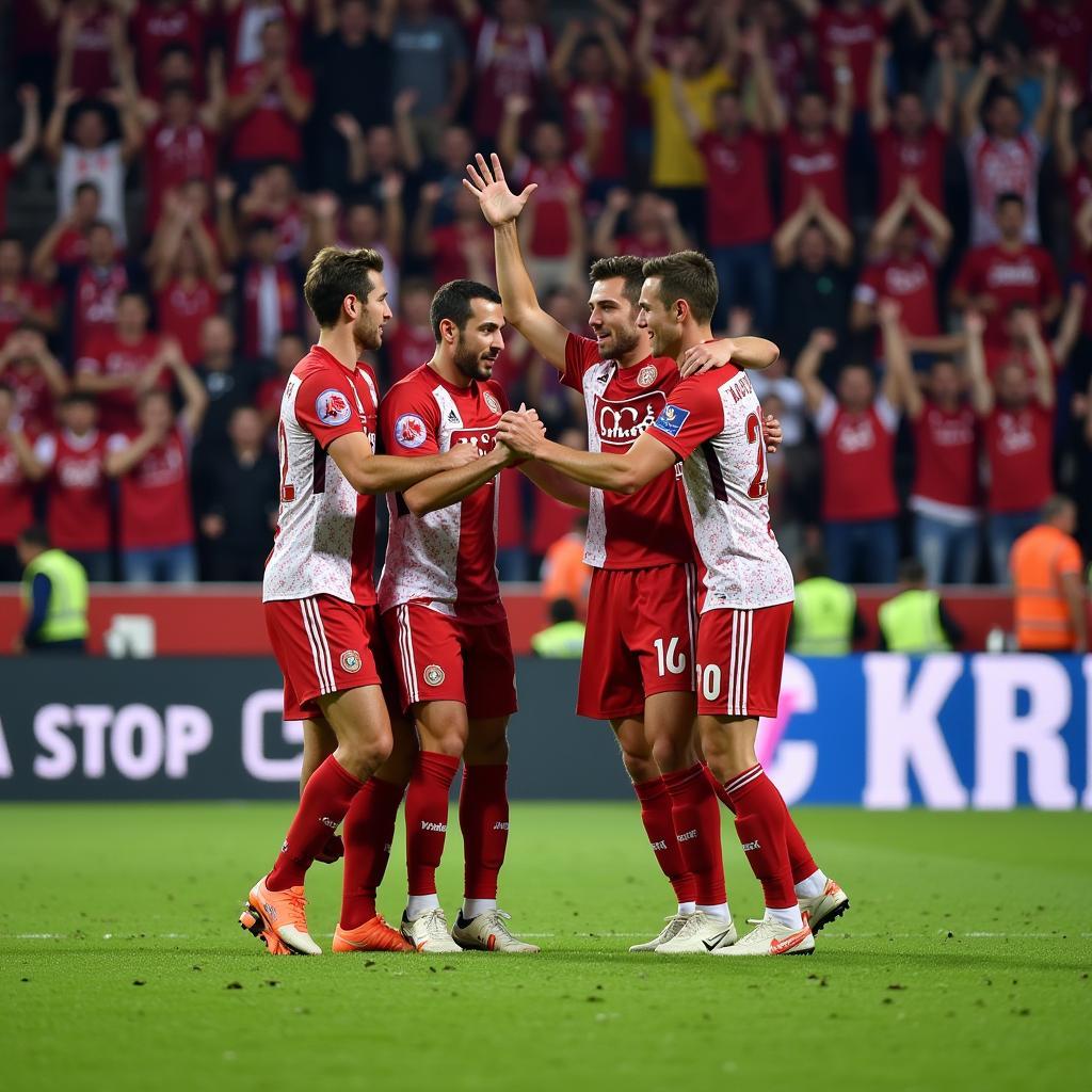 Besiktas Players Celebrating a Goal