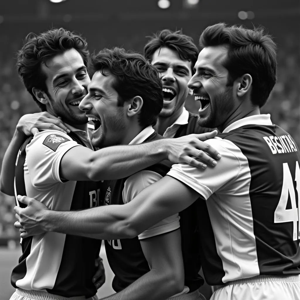 Besiktas players celebrating a hard-fought victory