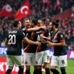 Beşiktaş Players Celebrating Victory