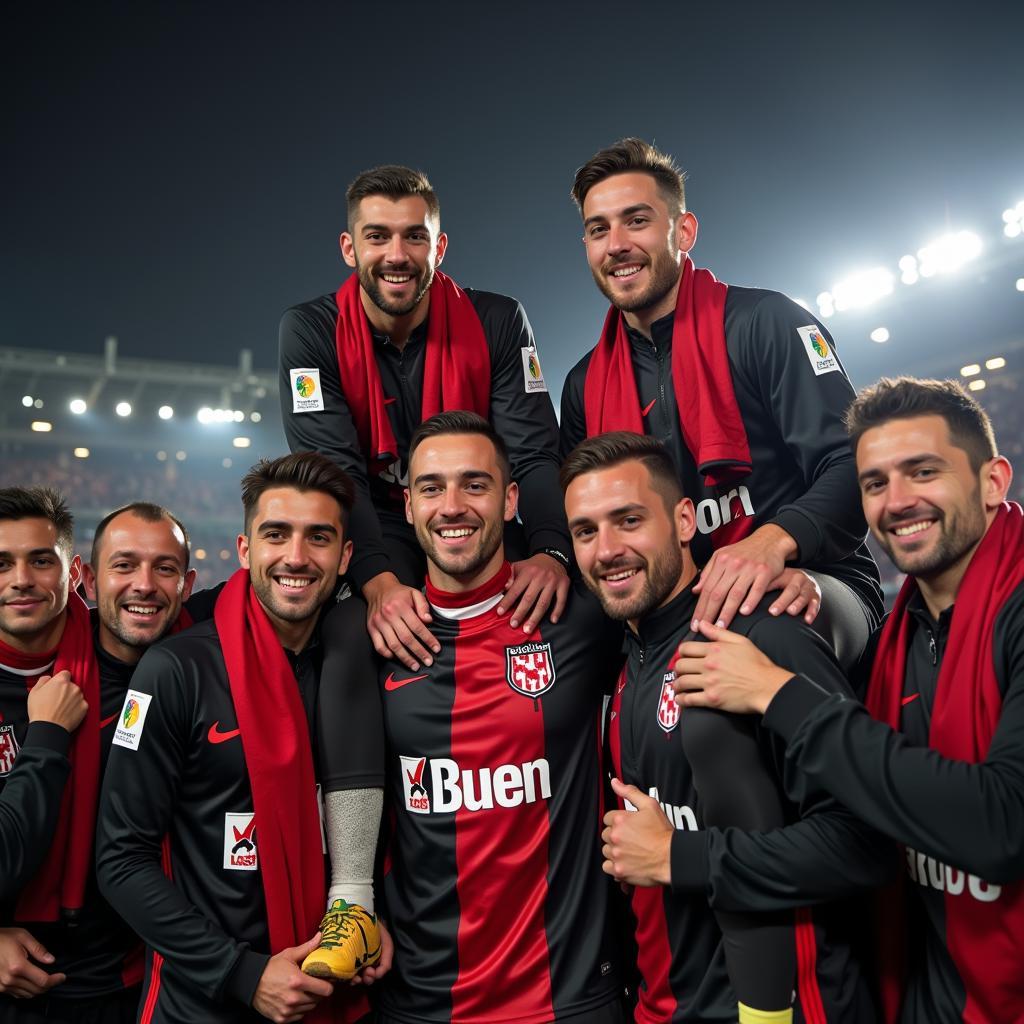 Beşiktaş Players Celebrating with Fans