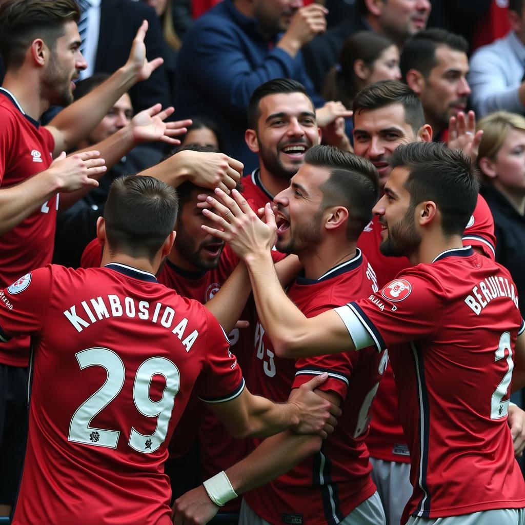 Beşiktaş Players Celebrating with Fans