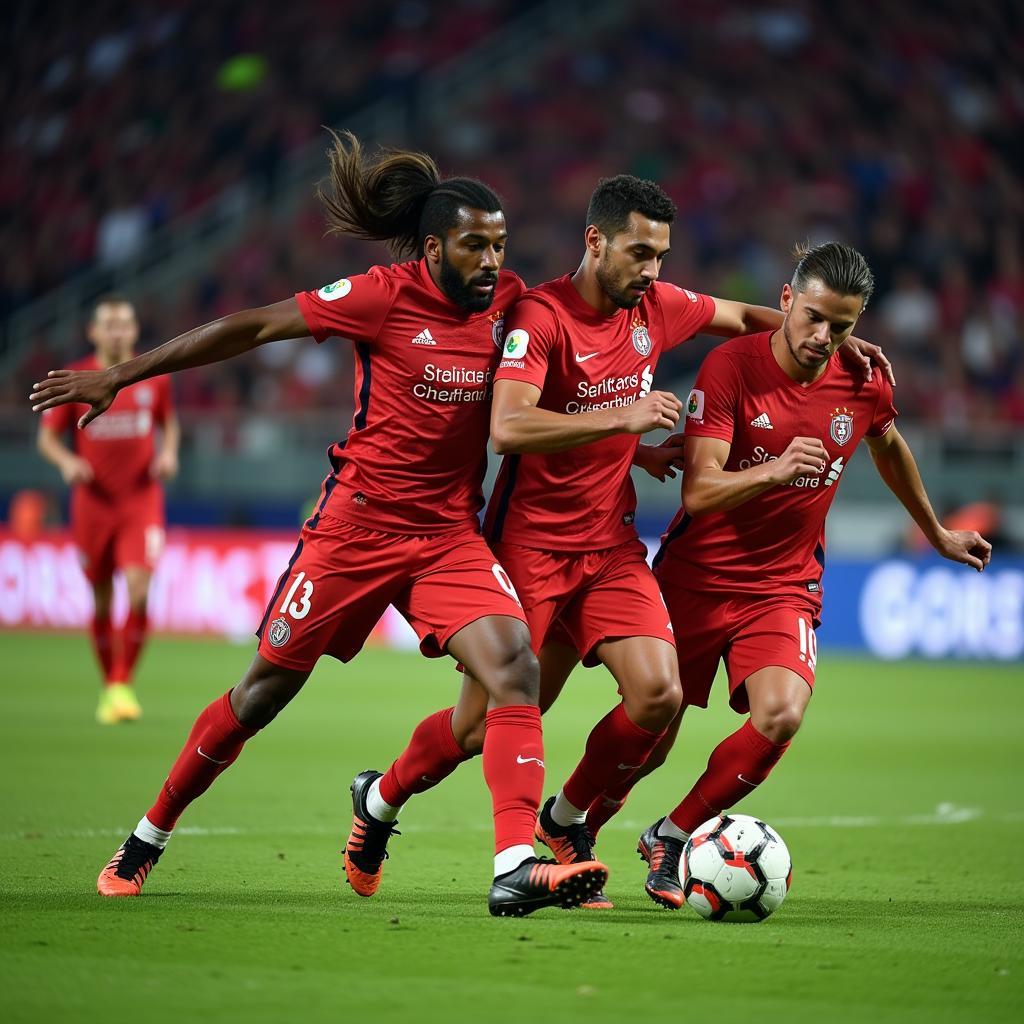 Beşiktaş Players Executing a Tactical Play