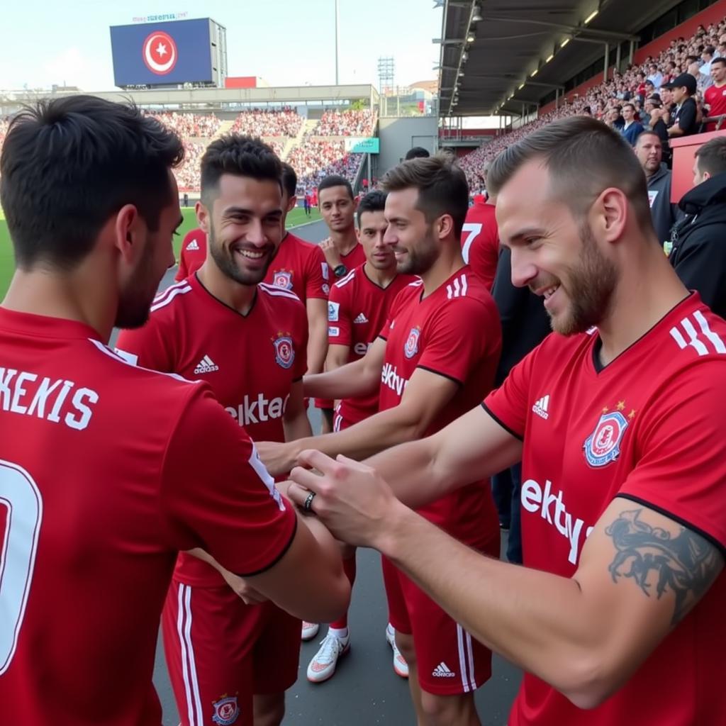 Besiktas Players Greeting Fans in Cincinnati