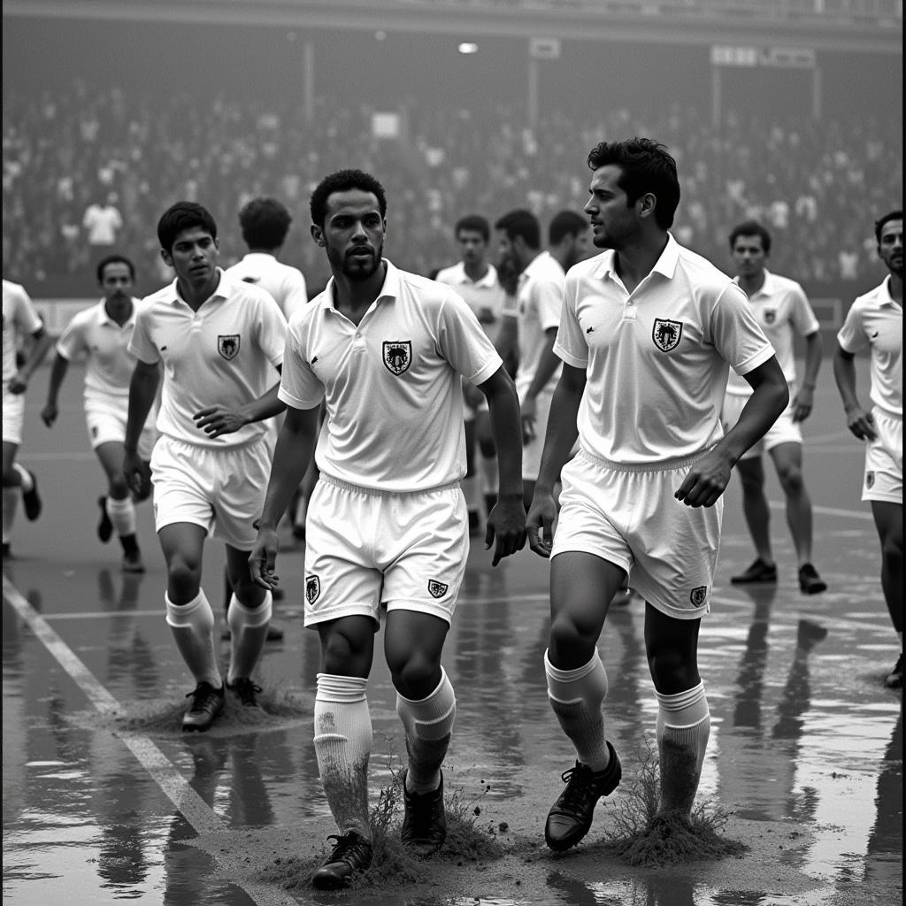 Besiktas Players in the Rain