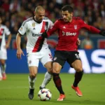 Beşiktaş Players Tackling for the Ball