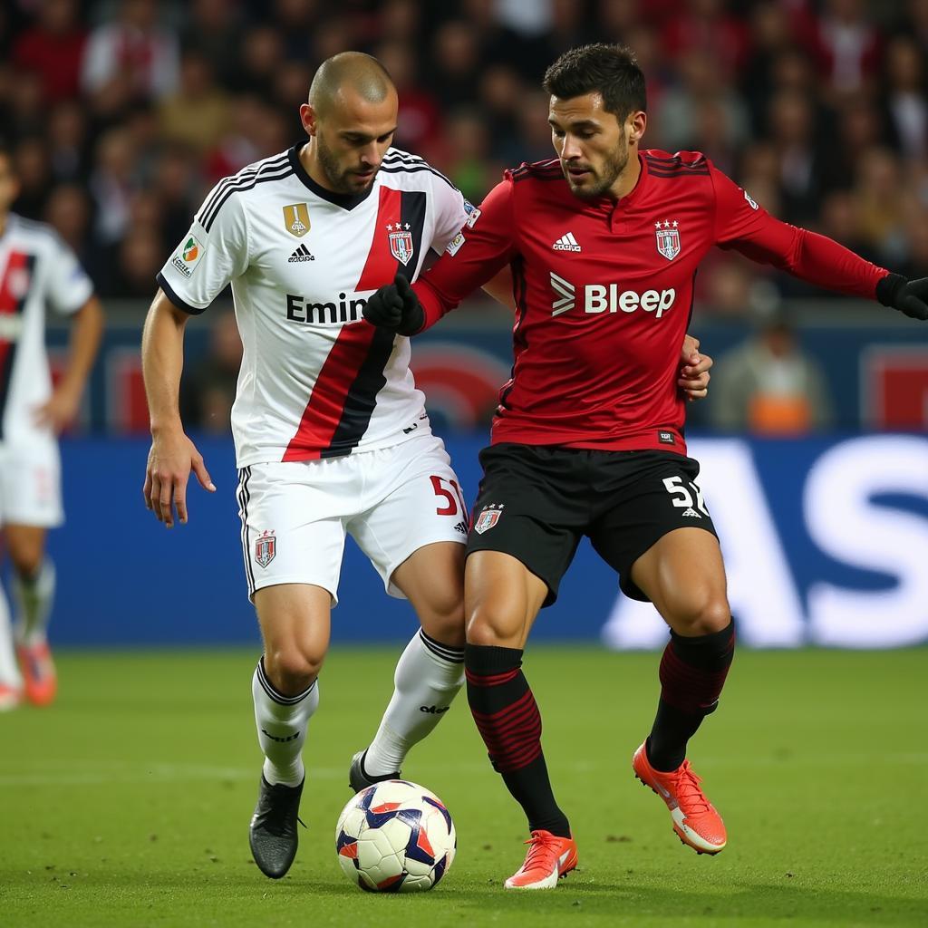 Beşiktaş Players Tackling for the Ball