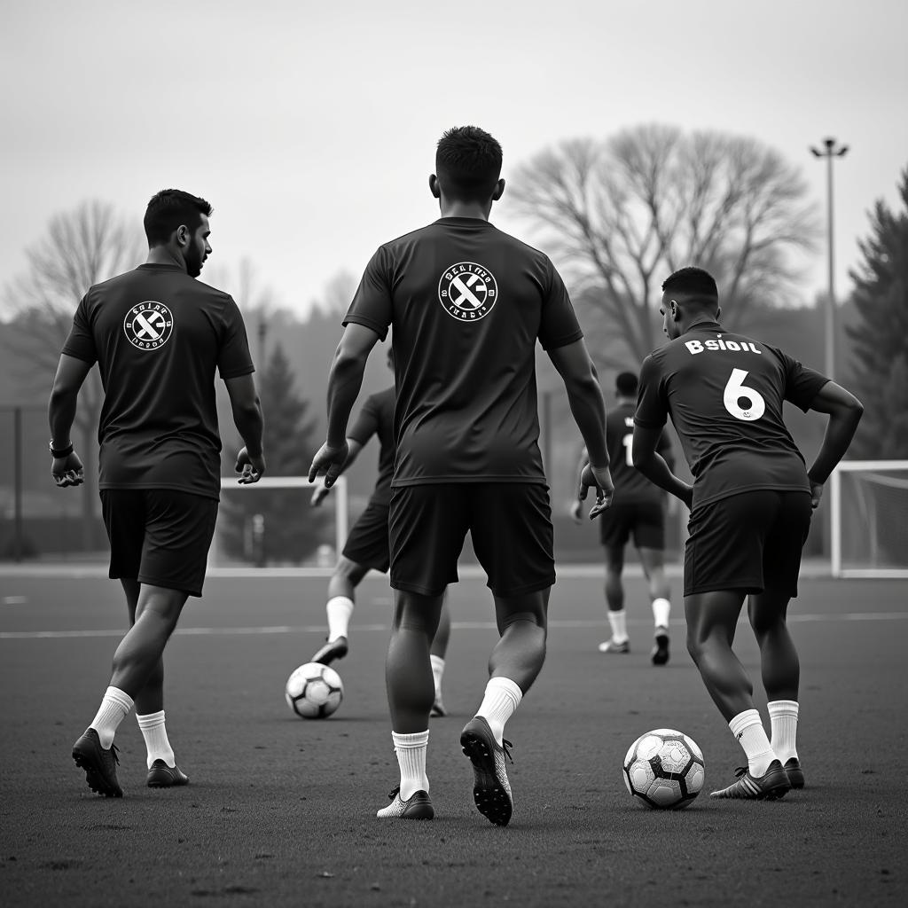 Besiktas players training intensely