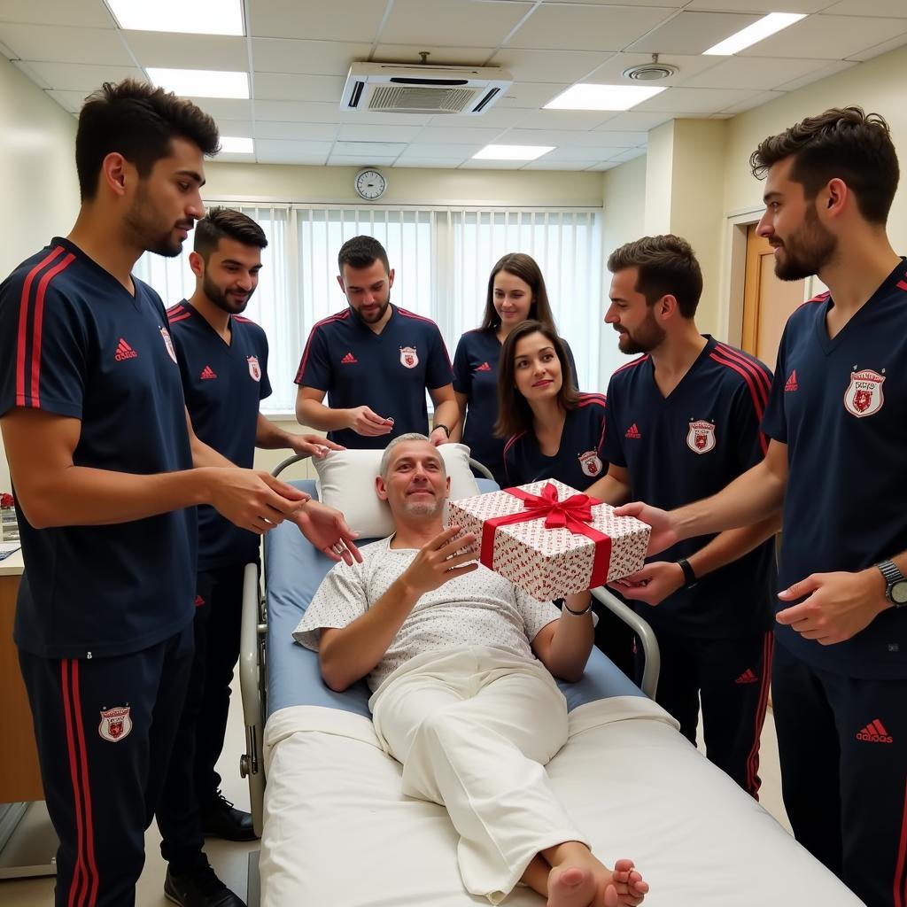 Beşiktaş Players Visiting a Local Hospital