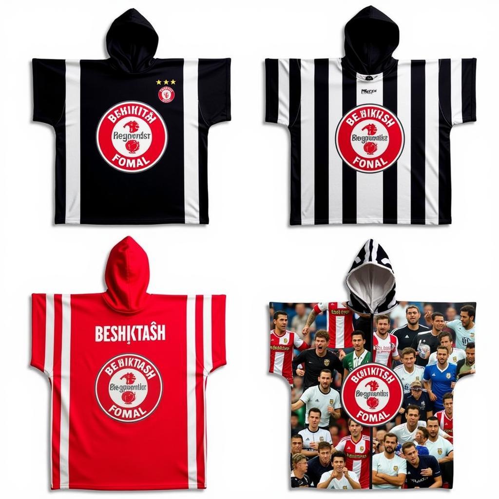 Different Beşiktaş poncho designs