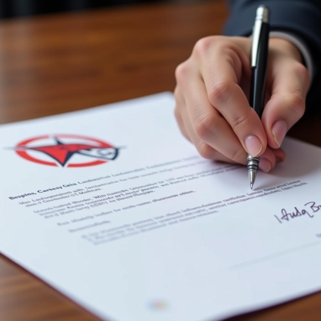 Besiktas President Signing Contract