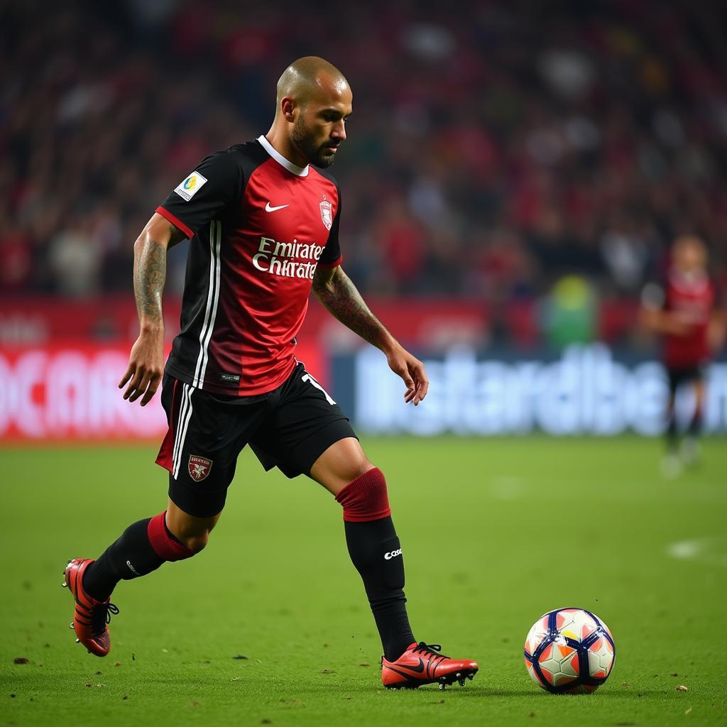 Ricardo Quaresma wearing the Nike Tiempo 6 Legend during a Besiktas match.