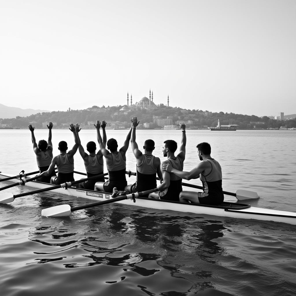 Besiktas Rowing Team Celebrates Victory on the Bosphorus