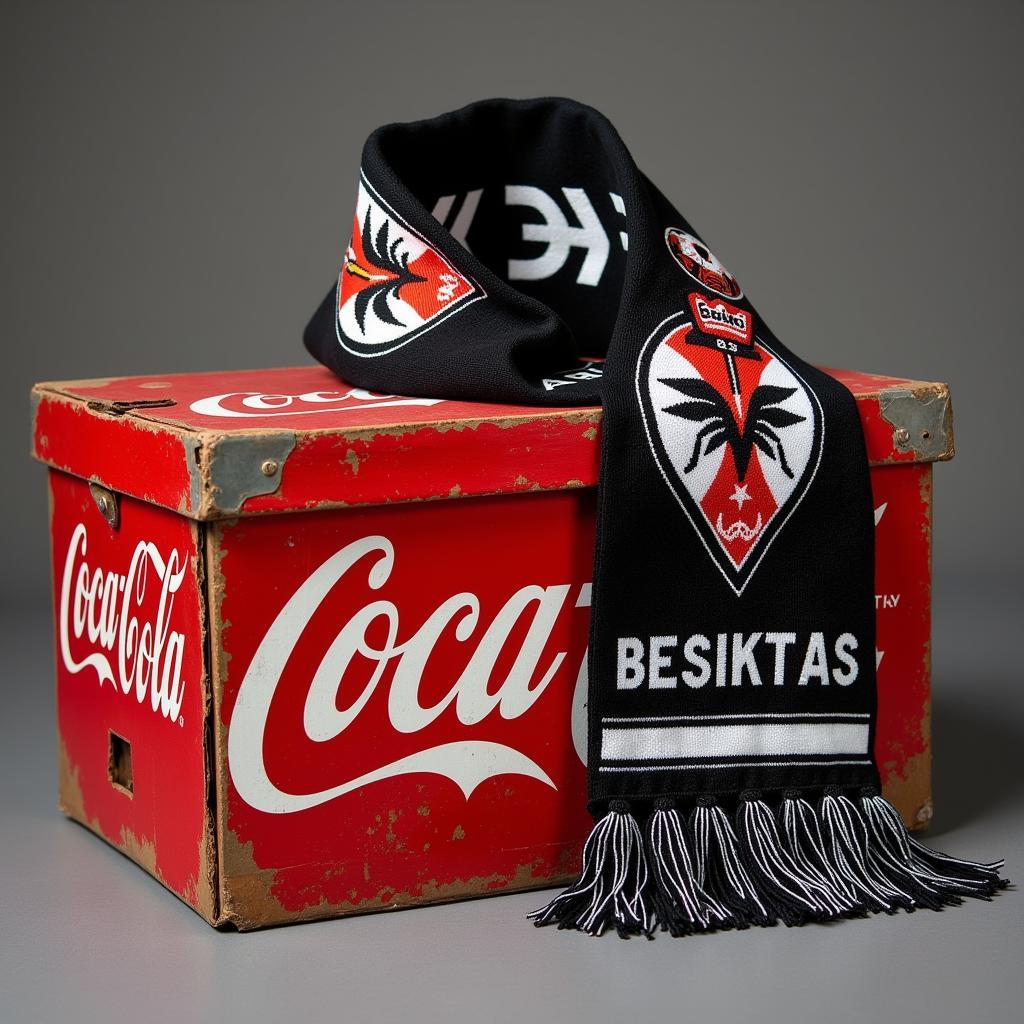 Besiktas Scarf and Vintage Coke Box