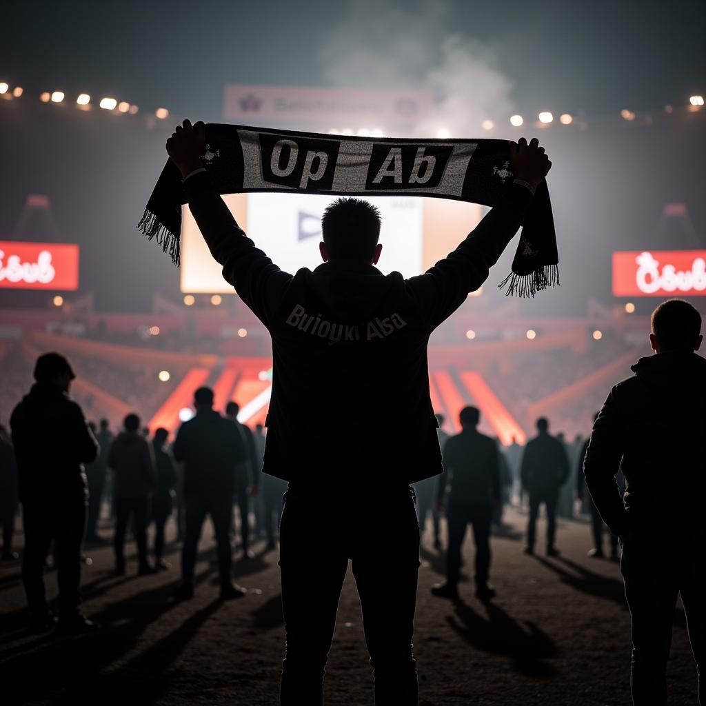 Beşiktaş Scarf Held High