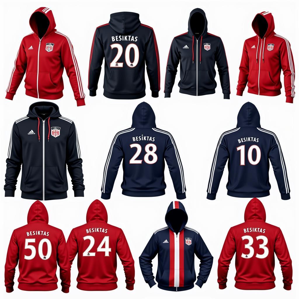 A range of score hoodies in different styles and colors