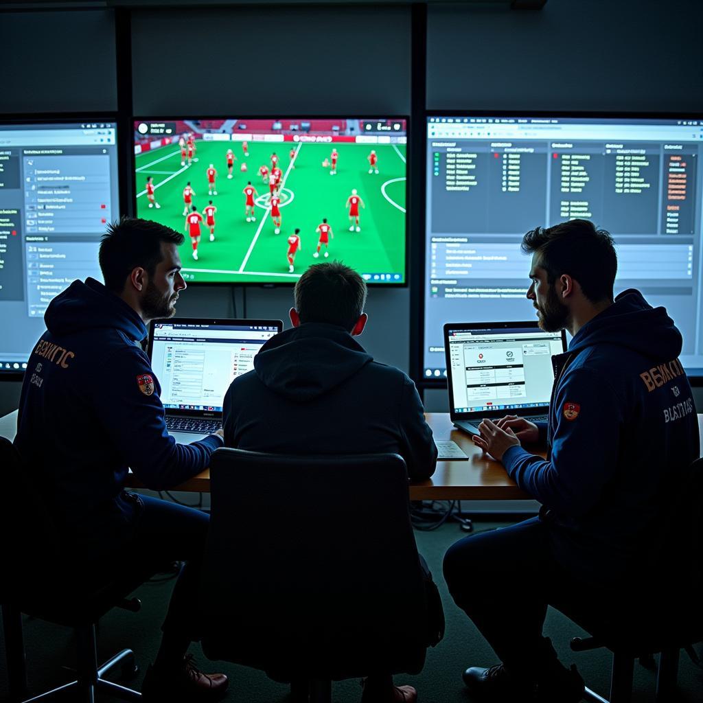 Besiktas scouting team analyzing player data