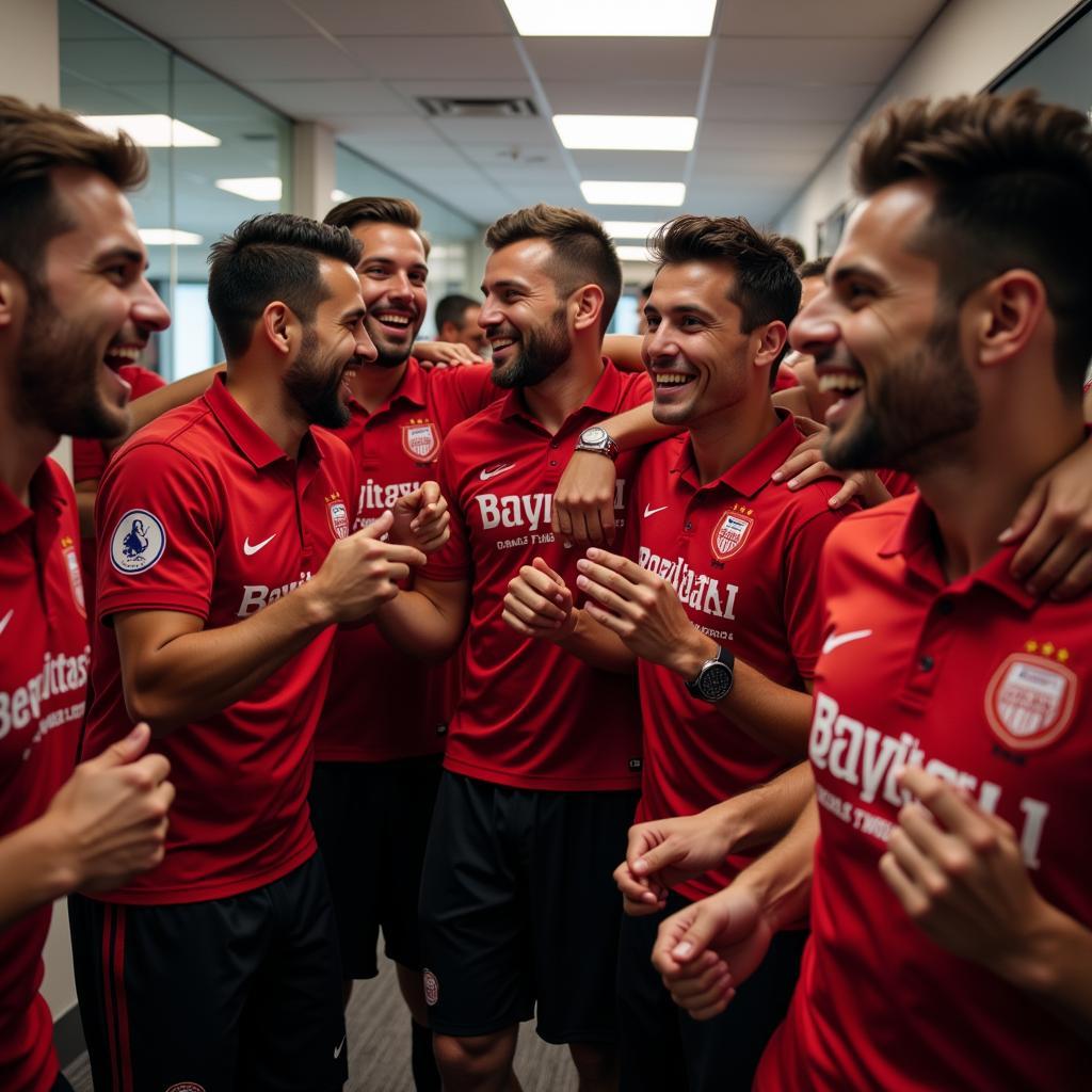 Beşiktaş Staff Celebrating Victory