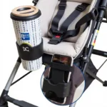 Close-up view of the Besiktas stroller cup and phone holder