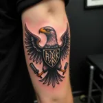 Besiktas tattoo design on a practice arm