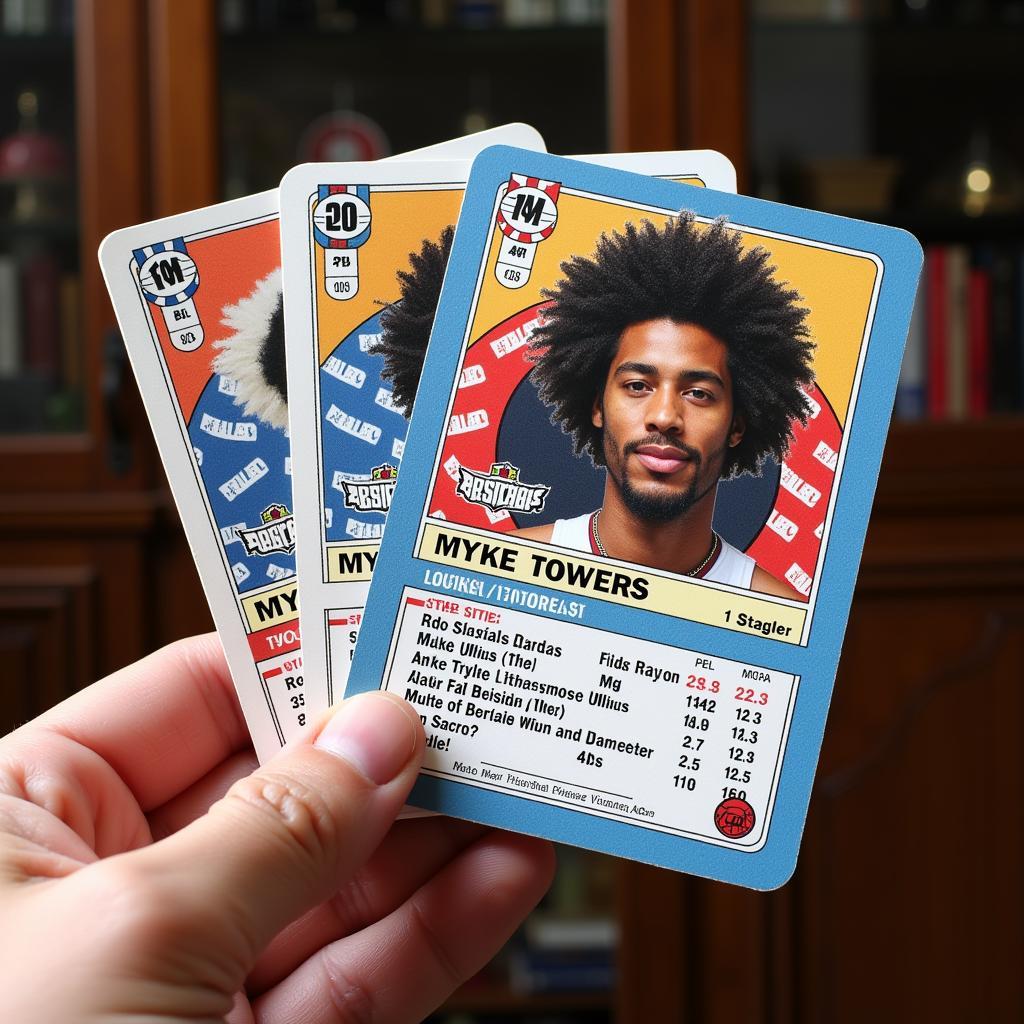 Close-up of the Besiktas-themed baseball card design