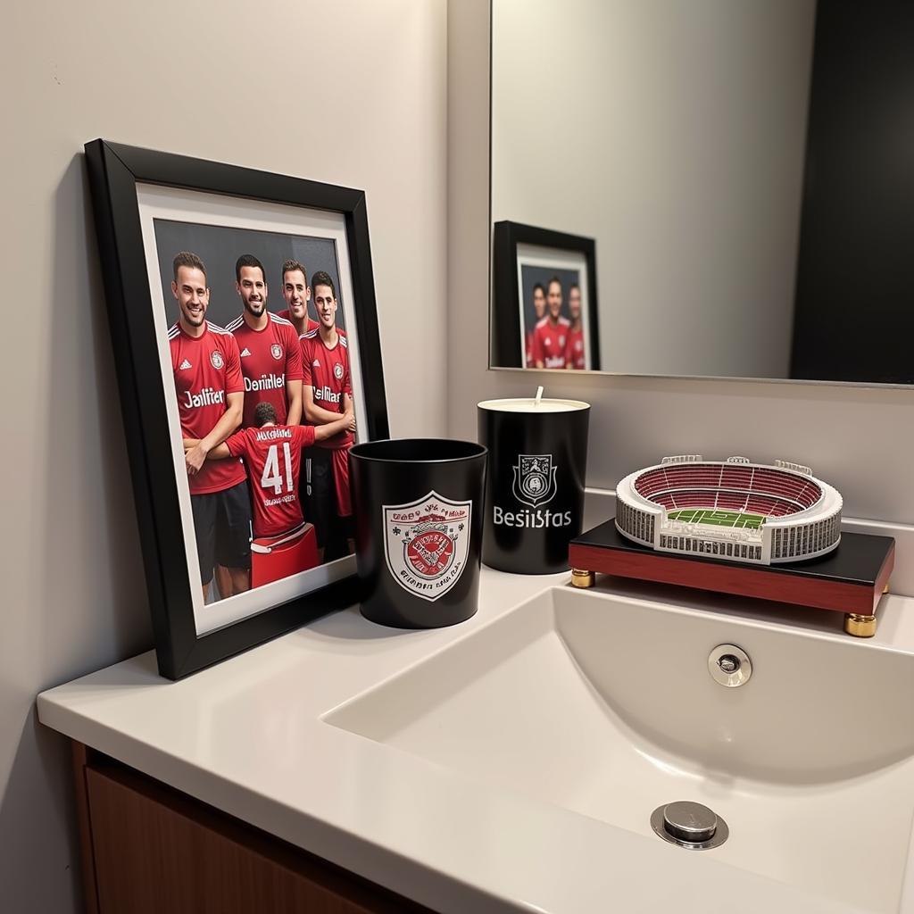 Besiktas themed bathroom decor