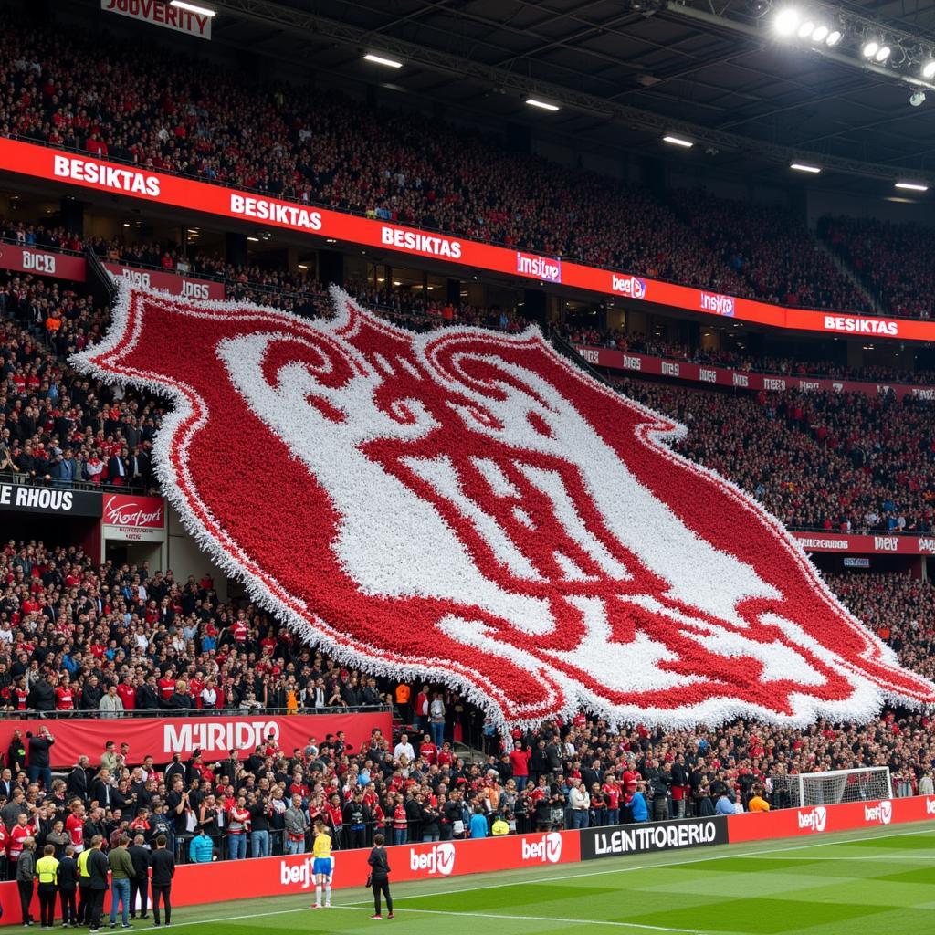 Impressive Tifo Display by Besiktas Fans