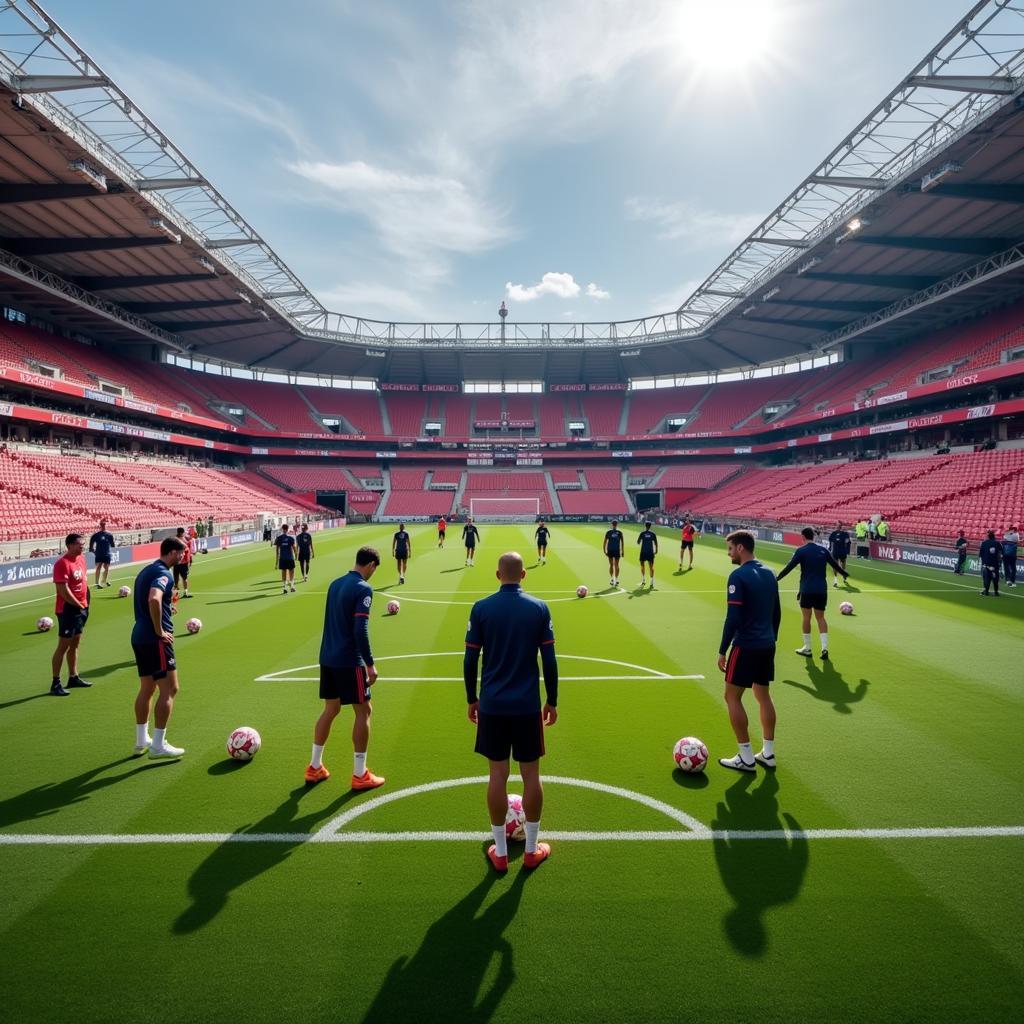 Besiktas Players Training at Vodafone Park