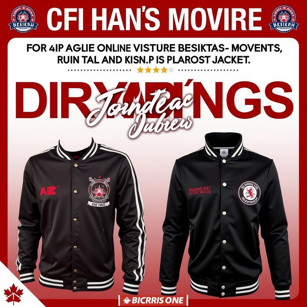 Website banner showcasing the official Beşiktaş varsity jacket available for purchase