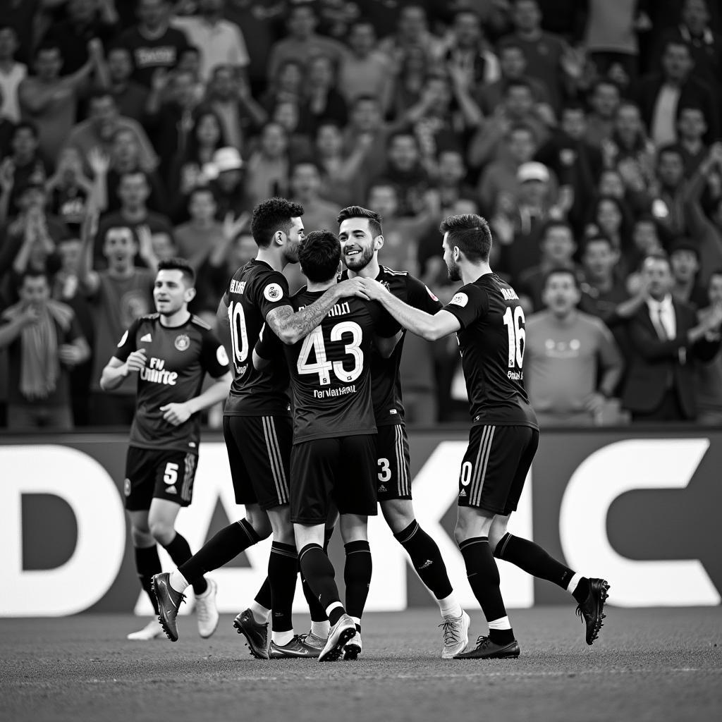 Besiktas players celebrating a victory